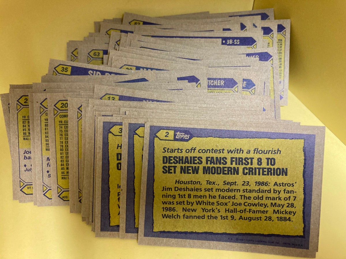 1987 Topps MLB Baseball Card #301 ~ #400 - You Pick ($2 1987 Topps MLB Baseball Card #301 ~ #400 - You Pick ($2