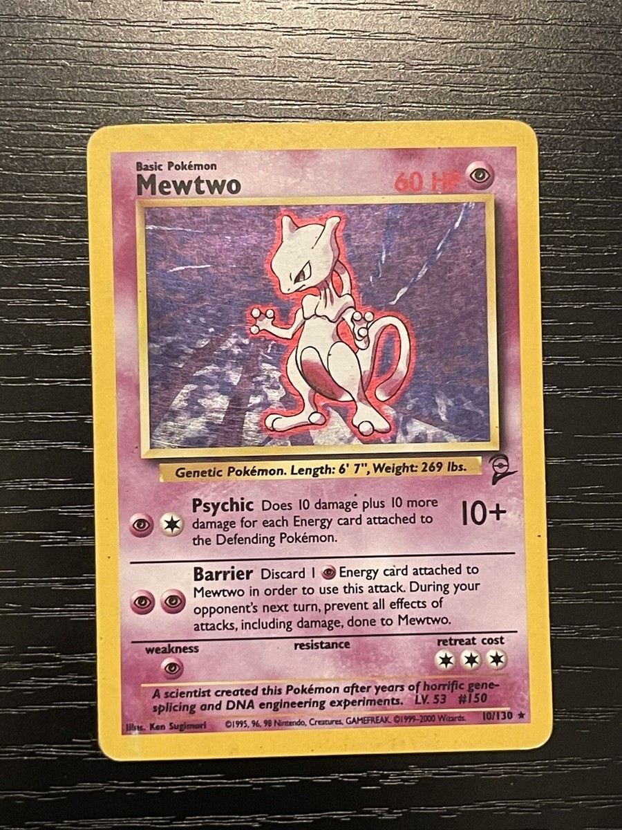 Pokémon TCG Mewtwo Base Set 2 10/130 Holo Unlimited Holo Rare | eBay