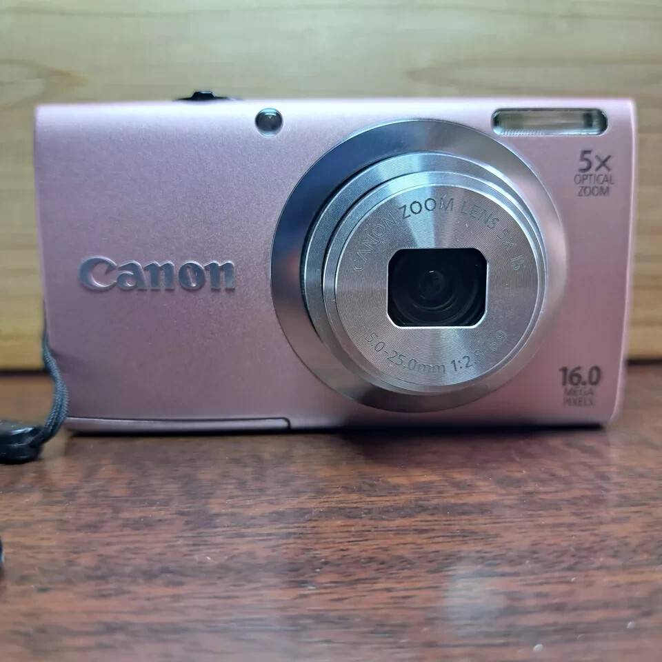 Canon PowerShot A2400 IS 16.0MP Digital Camera Pink English
