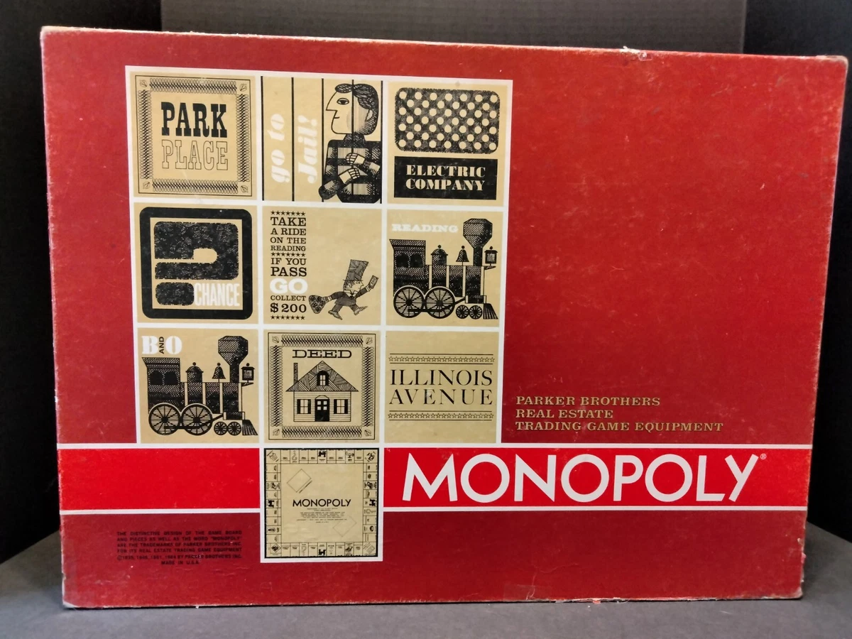 Monopoly Board 1964 Vintage Manufacture Board & Traditional Games