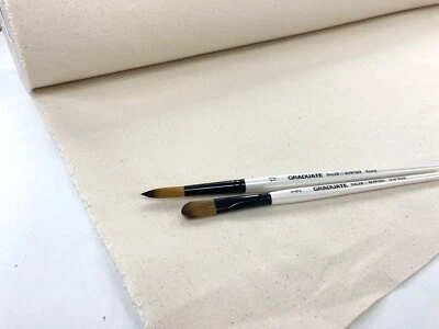 Painter's Canvas Fabric Artist 12oz Heavy Cotton Natural Undyed Thick 60" Wide