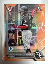 2022 bowman 1st edition Elijah Tatis Orange Foil 25/25 Chicago White Sox