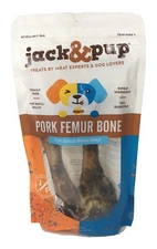 JACK & PUP Dog Treat  Pork Femur Bone Single Ingredient 