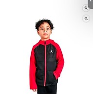 Nike Therma Fz Jacket Boys Jackets Size M, Color: Black/University Red