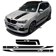 Car Bonnet Hood Stripe Rocker Panel Body Side Decals Stickers Kit For Bmw X3 F25