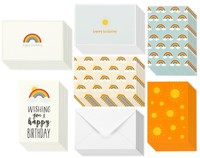 Happy Birthday Greeting Cards - Rainbow And Sun Designs - Bulk Box Set- Blank... on sale Happy Birthday Greeting Cards - Rainbow And Sun Designs - Bulk Box Set- Blank... on sale
