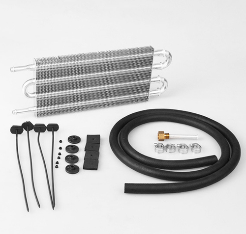 4 Row Transmission Oil Cooler Auto Manual Radiator Converter Kits Universal ALUM - Picture 5 of 5