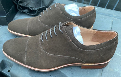 NIB-Combatant Gentlemen (Toe Cap) Coffee Suede Lace up Oxford Men's SZ 10