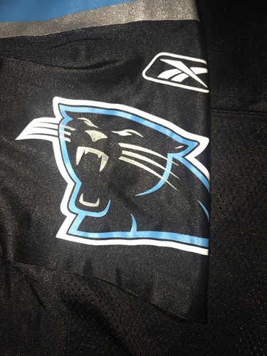 CAROLINA PANTHERS CAM NEWTON #1 Football Jersey By REEBOK Men’s LARGE Black - Picture 6 of 6