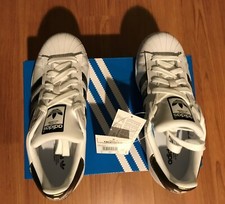 adidas Women's Originals Superstar Shoes Trainers Size UK 3.5 White Black Gold