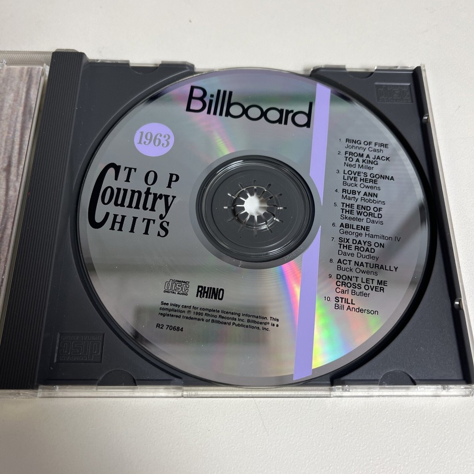 Billboard Top Country Hits 1963 By Various Artists CD Jun 1990 billboard-top-country-hits-1963-by-various-artists-cd-jun-1990