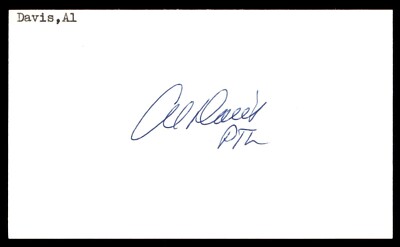 Al Davis Baseball Signed Index Card Auto Autograph (no COA) *f1