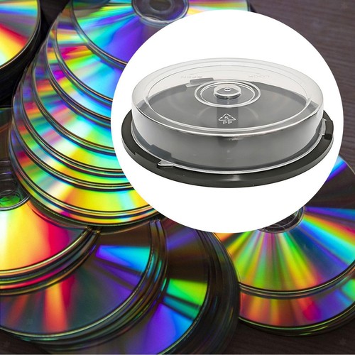 Secchio porta CD vuoto, salvaspazio, ripiano trasparente per CD, può