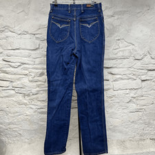 Vintage Wrangler Women  s Western Blue Jeans 27  High Waisted Cowgirl USA Rare