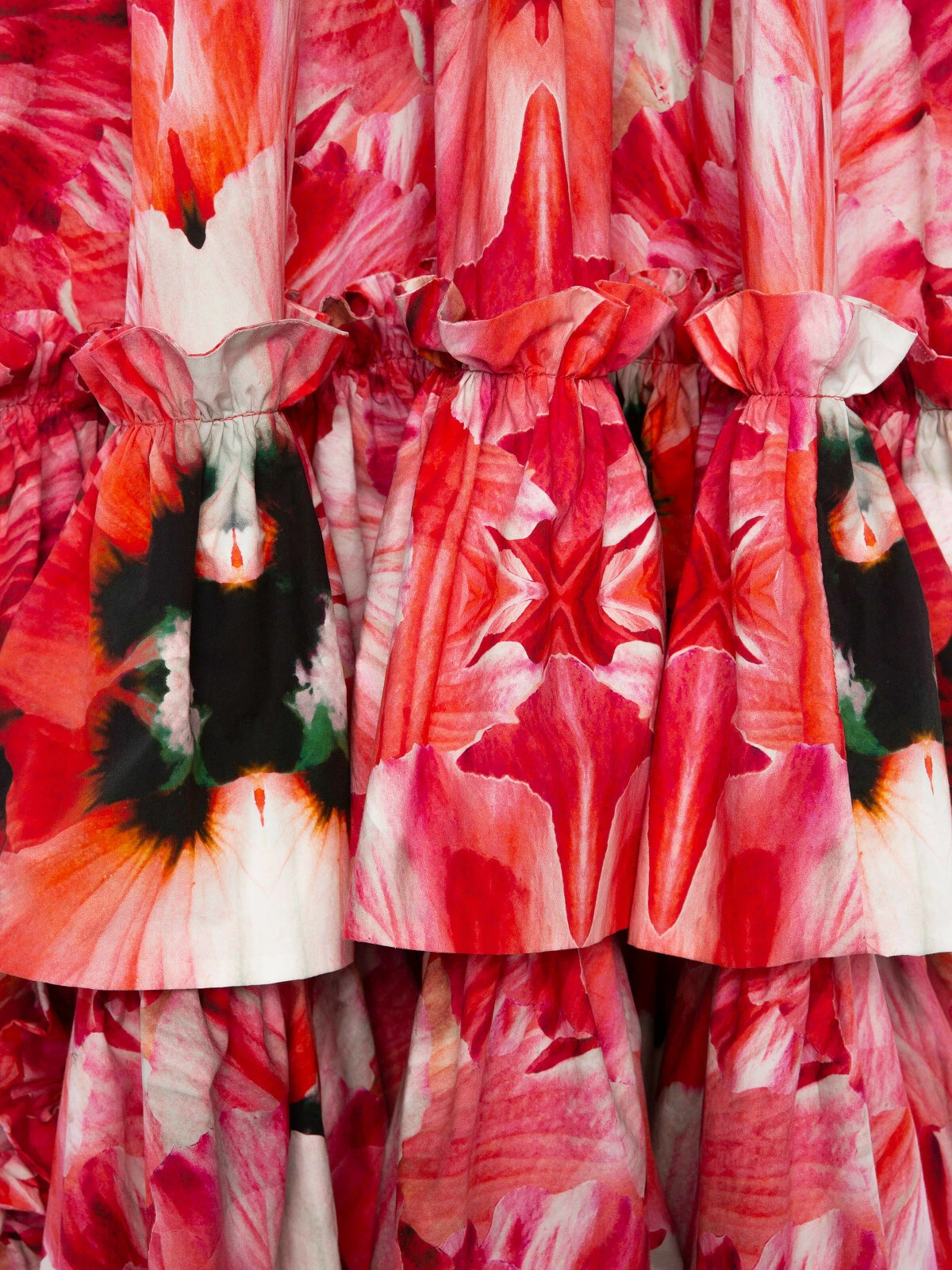 Alexander McQueen Abito Stampa Floreale Cotone Maxi Lungo 6UK XS 38IT Nuovo&Etichetta