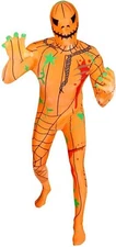 Morph Scary Monster Pumpkin Full 2nd Skin Body Suit Halloween Costume Adult L