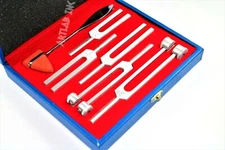 6 Tuning Fork Set Medical Chiropractic Physical Diagnostic instruments-W/HARD CS