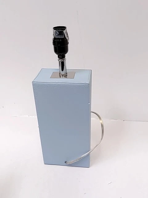 Elegant Designs Modern Leather Table Lamp with White Fabric Shade - Image 2 of 2