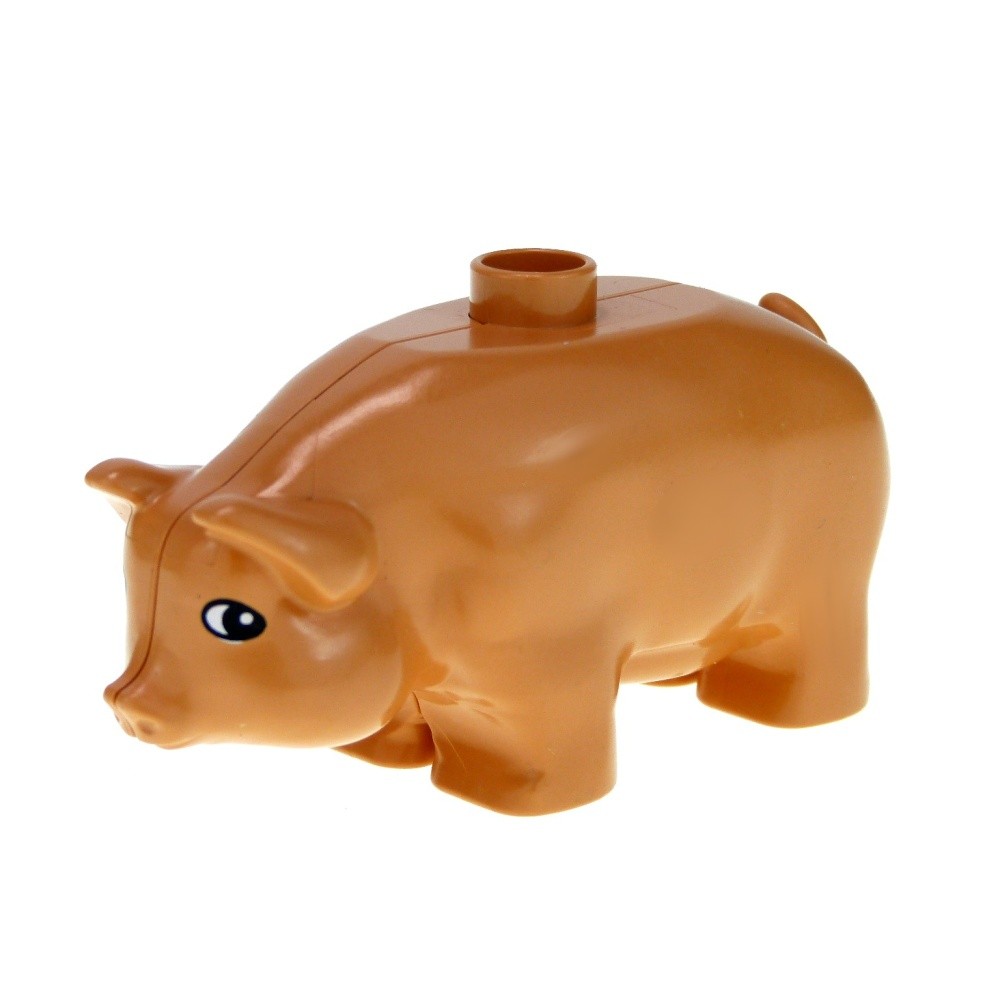 1x Lego Duplo Animal Pig Nougat Orange Boar Farm 75722 pig02pb01