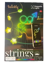 Twinkly 100 LED Star Shaped String Lights USB-C App-Controlled Twinkle Lights