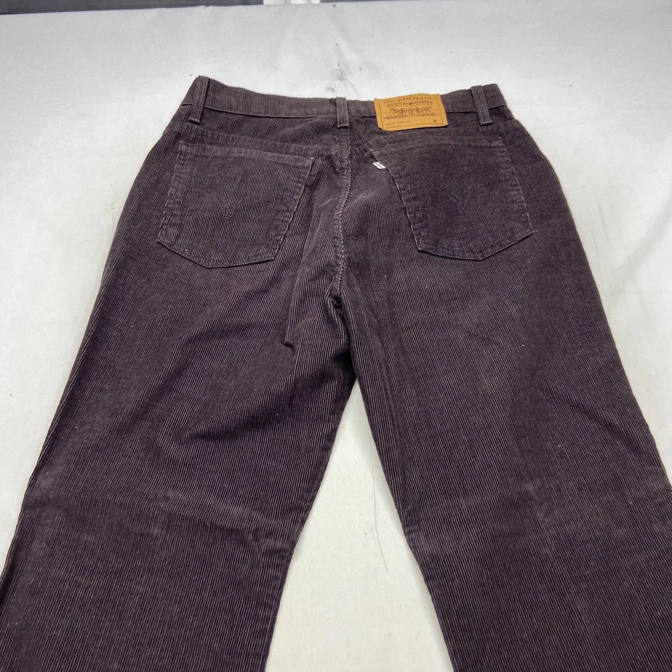 Vintage Levi's 917 Corduroy Pants Women 13M 28x32 Chocolate Brown Cotton Bootcut - Image 4 of 4