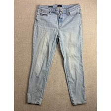 Talbots Slim Ankle Jeans Womens 10 Light Wash Blue Denim Stretch 5-Pocket 2112