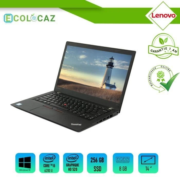 Lenovo ThinkPad T460s · i5-6200U · 8GB · 256GB