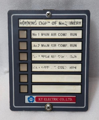 KT ELECTRIC KT-GSL-6 RUNNING LIGHT OF MACHINERY PANEL
