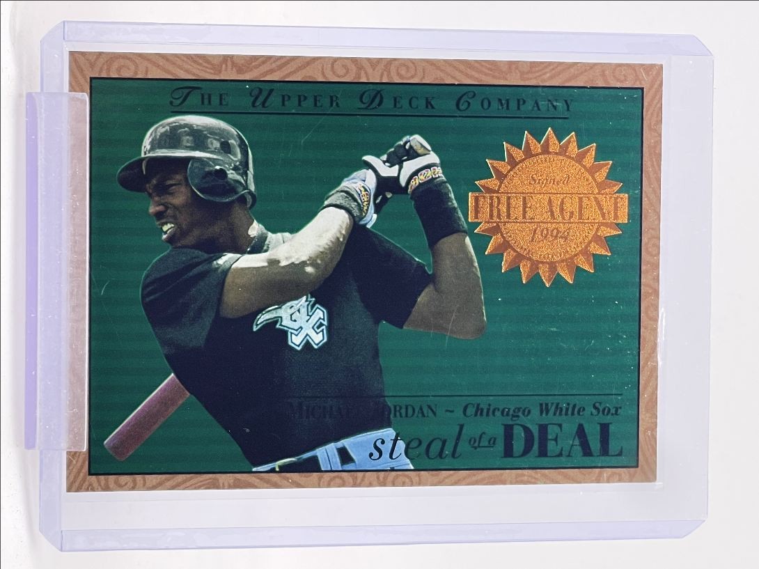 MICHAEL JORDAN 1995 UPPER DECK FREE AGENT STEAL OF A DEAL WHITE SOX Q5451