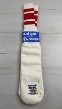 Vtg Adidas Trefoil Tube Socks Adi-Pro Red Stripes 1980's Deadstock USA Mens 9-17