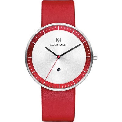 Jacob Jensen Quarzuhr Designuhr Herren 41 mm Strata Edelstahl  273