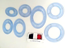 LOT 7 Creative Memories Custom Cutting System Templates CIRCLES OVALS Blades
