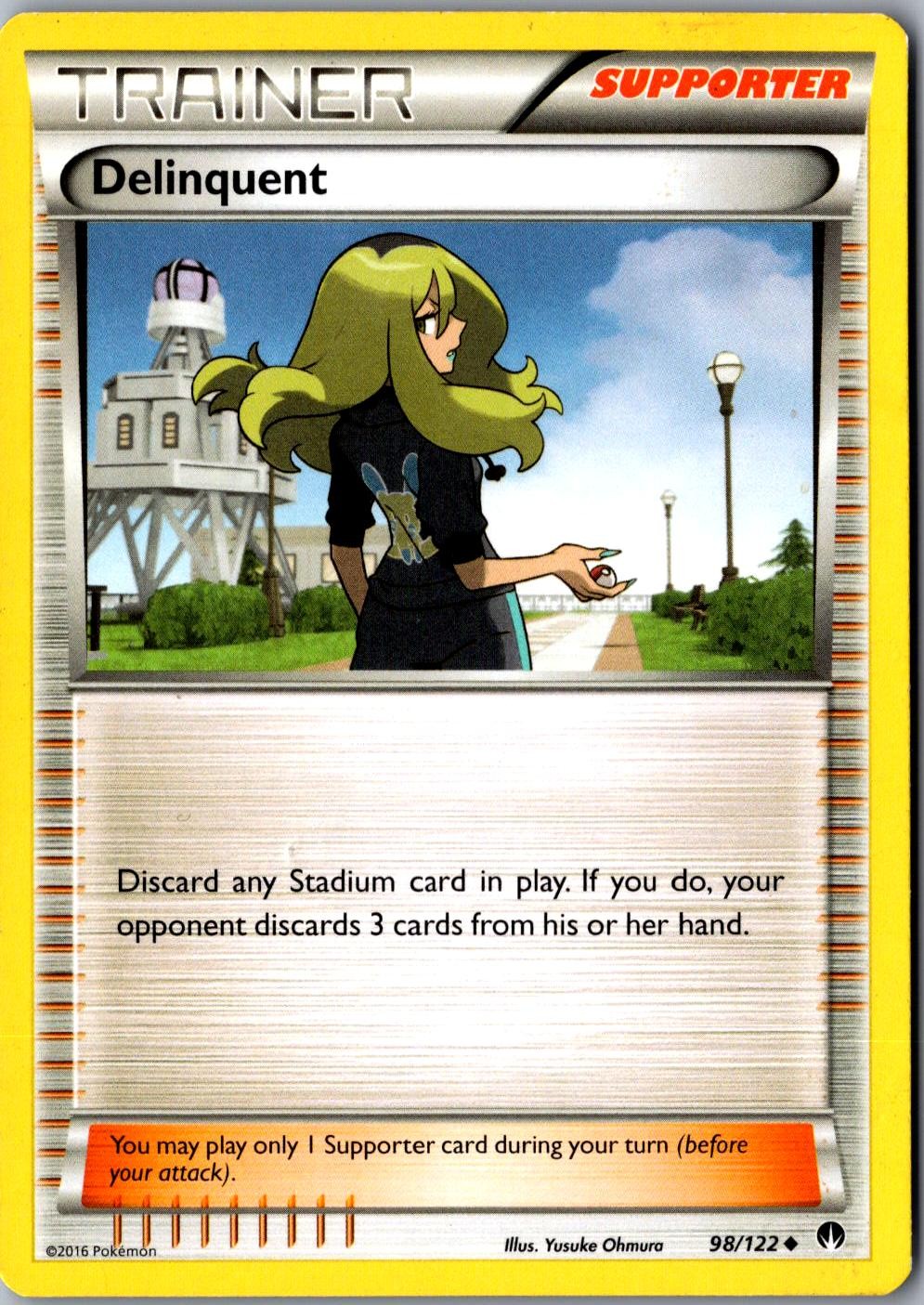 Delinquent 98/122 Uncommon XY BREAKpoint LP Pokemon Card