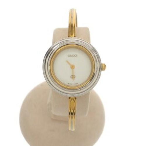 GUCCI change bezel Qz Women's Watch White Silver Color wrist Size 16cm #2