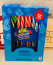 Jolly Rancher Candy Canes Original Box 12 Pack 149g Green Apple Cherry