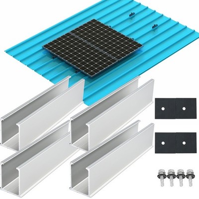 Solarmodul Rail Trägersystem Trapezblech Flachdach PV Montage Schiene 20CM