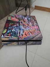 Sony PlayStation 4 500 GB Home Console - Black With Stickers READ DESCRIPTION