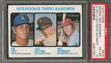 BB - 1973 - TOPPS - CEY/HILTON/SCHMIDT - #615 - ROOKIE 3RD BASEMEN - PSA 4