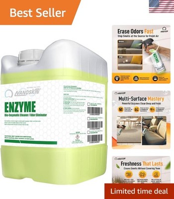 ENZYME Multi-Purpose Cleaner & Odor Eliminator 5 Gallon - Removes Complex Org...