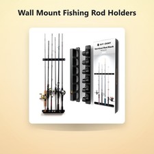 Wall Mount Fishing Rod Holders,Vertical Fishing Pole Storage Rack for Garage