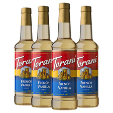 French Vanilla Coffee Syrup 25.4 oz Bottles Flavoring For Latte Drinks 4 Pack
