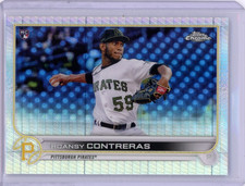 2022 Topps Chrome Roansy Contreras Pirates Rookie Prism Refractor Card #53. rookie card picture