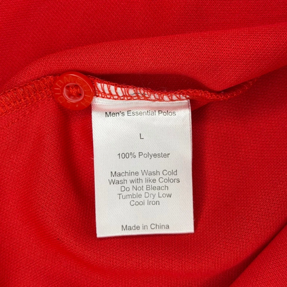 Polo de golf Loudmouth Essential para hombre grande rojo rendimiento manga corta Foto 4 de 4