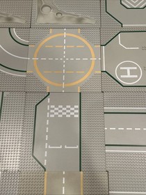 Huge Lot Of 33 Vintage Lego Grey Lunar Space, Road, Green Base Plates