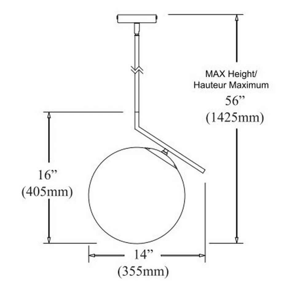 Dainolite - Orión - Colgante Una Luz - Acabado Cromo Pulido - Color Vidrio Blanco Foto 3 de 4