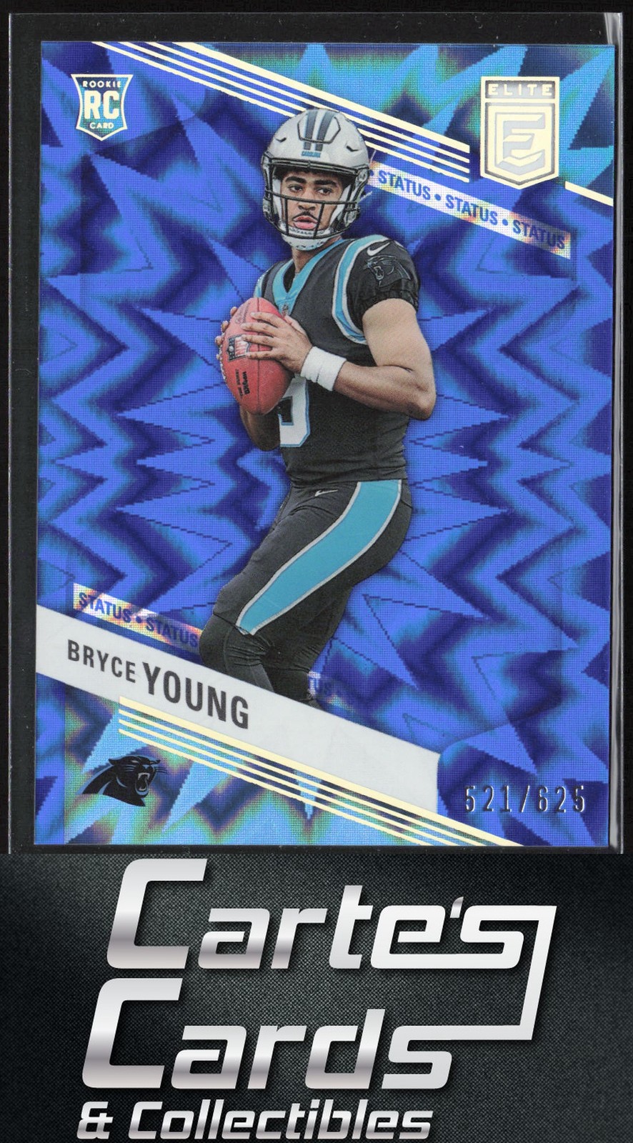 Bryce Young 2023 Donruss Elite 110 Status Explosion Carolina Panthers RC 521/625