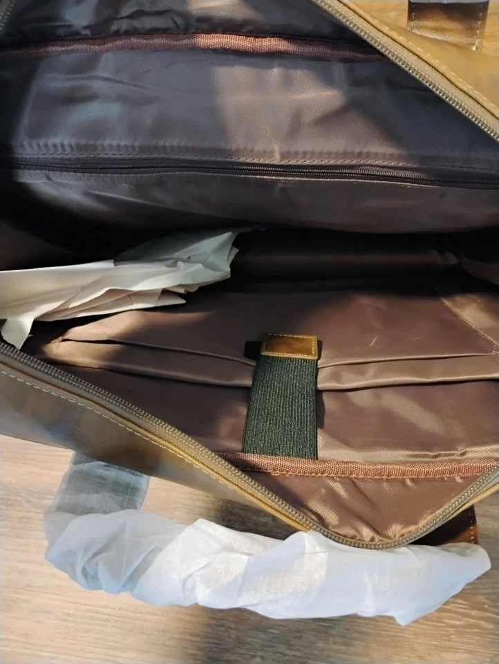 Bolso para Laptop Rainsmore con Correa para el Hombro Estilo Vintage Cuero PU Marrón Nuevo con Etiquetas  Foto 4 de 4