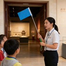 Drapeau Guide Pour Enfants Mâts Télescopiques Rétractables Du Voyage Scolaire