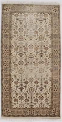 Handmade Oriental Area Rug Cream Classic Wool & Silk Allover Style Carpet 3X5 ft