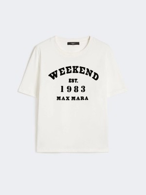 WEEKEND Max Mara Baumwoll T-Shirt mit Print gr WE5971056106006 WKDTENUE P/E26